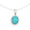 Sterling Silver Turquoise Italian Snake Chain Necklace Set AX128978